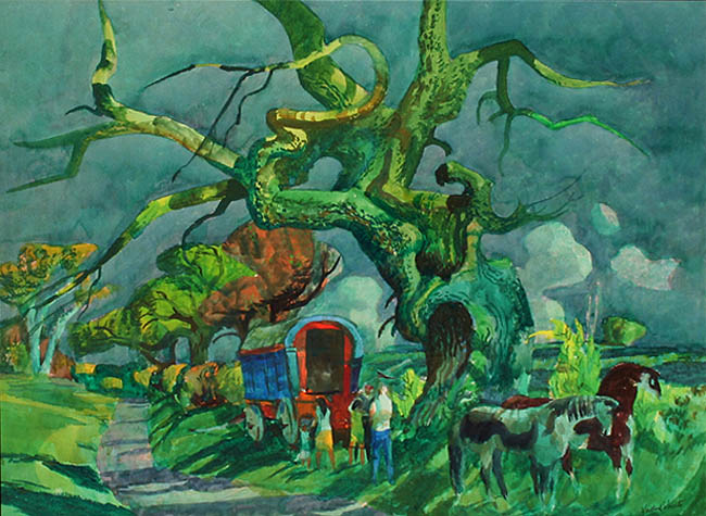 Millard Sheets - Gypsy Camp